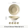 Teller set 4-teiliges Ø20,4 cm Keramik Suppenteller Produktbild-Vorschau 2