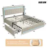INONEFT Bett 140×200 mit Stauraum, Polsterbett mit Produktbild-Vorschau 2