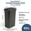 Mülleimer 50l mit Deckel, Schwingdeckel Abfalleimer Küche Produktbild-Vorschau 2