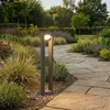 Lucande LED-Pollerleuchte Dylen, grau, Metall, 80 cm, IP65 Produktbild-Vorschau 3