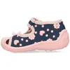 Pink-dunkelblaue Hausschuhe mit Blümchen und Reißverschluss Produktbild-Vorschau 5