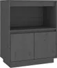 vidaXL Sideboard Grau 60x34x75 cm Massivholz Kiefer Produktbild-Vorschau 2