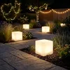 LED kostková lampa Kynast Solar, 20 x 20 cm, matné sklo, 1 Náhled obrázku produktu 5