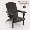 A diagram showing the dimensions of an Adirondack chair. Produktbild-Vorschau