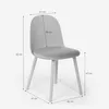 Chaise avec coussin en velours pour cuisine salon Voir les images du produit 5