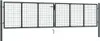 vidaXL Maschen-Gartentor verzinkter Stahl 400 x 75 cm Grau Produktbild-Vorschau 1