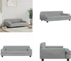 vidaXL Hundebett Hellgrau 90x53x30 cm Samt - Hundebett - Produktbild-Vorschau 1