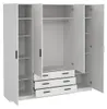 Spell Kleiderschrank B183 cm 4 Türen und 3 Schubladen weiß. Produktbild-Vorschau 14