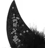 Schwarze Teufelshörner mit Pailletten Produktbild-Vorschau 5