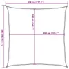 vidaXL Voile d'ombrage 160 g/m² Beige 4x4 m HDPE Voir les images du produit 7