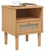 vidaXL Nachttisch SENJA Rattan-Look Braun 40x35x48cm Produktbild-Vorschau 3