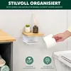 eluno VARAZ držák na toaletní papír s bambusovou poličkou, Náhled obrázku produktu 5