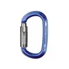 Ovaler Alukarabiner Ozone von singing rock in Blau mit Schraubverschluss; geeignet für Klettern. Anteprima dell’immagine prodotto