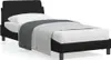 Design Bettgestell mit Kopfteil Schwarz 80x200 cm Produktbild-Vorschau 1