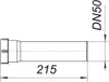 Dallmer Verlängerungsrohr V 5, 215 mm lang, DN 50 Produktbild-Vorschau 2