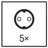 EMOS stekkerdoos met 5 stopcontacten, Schuko, ZONDER kabel, Productafbeelding-voorbeeld 4