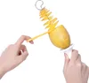 Hands using a spiral potato slicer to cut a potato. Náhled obrázku produktu