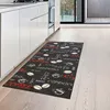 Runner da cucina con supporto in gel e scritte in rosso e Anteprima dell’immagine prodotto 1