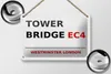 Blechschild London 18x12cm Westminster Tower Bridge EC4 Produktbild-Vorschau 2