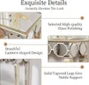 Collage of images highlighting the features of a mirrored console table. Produktbild-Vorschau