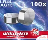 100 x Wilhelm AG13 /147/LR44/SR44W/357/LR1154/V13GA Produktbild-Vorschau 1
