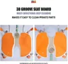 A marketing image showing a shower chair with text highlighting its features. Podgląd zdjęcia produktu