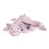 Drachen Kuscheltier 50cm – Plüsch Drache Kissen – Lila Produktbild-Vorschau 1