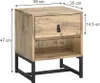 A diagram of a nightstand with dimensions indicated. Produktbild-Vorschau