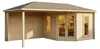 Alpholz 5-Eck Gartenhaus Liwa aus naturbelassenem Holz mit Produktbild-Vorschau 3