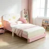 Kinderbett Weiß-Rosa mit Sonne-Stern-Nachbildung, Produktbild-Vorschau 5