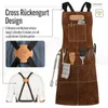 ROUGH Büffel Rau Wild Leder Arbeitsschürze, Grillschürze Produktbild-Vorschau 7