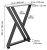 VEVOR Set di 2 pattini per tavolo 610x740 mm, base a X per Anteprima dell’immagine prodotto 8