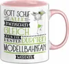 Modellbahnfan Geschenk Becher Tasse Gott Schuf Alle Produktbild-Vorschau 1