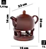 KADAX Théière 1L avec réchaud Set, Cafetière en porcelaine Voir les images du produit 3