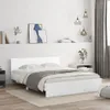 vidaXL Rám postele s čelem bílý 140x200 cm Náhled obrázku produktu 2
