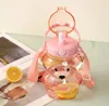 Rosa Wasserflasche mit Griff SWEET BEAR 1000 ML BD27 Produktbild-Vorschau 3