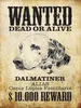 vianmo Holzschild 40x30 cm Hund wanted dead Dalmatiner Produktbild-Vorschau 1