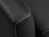 Ledersofa 3-Sitzer - Schwarz mit grauer Ziernaht - BATUCO Produktbild-Vorschau 5