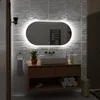 Ovaler Badezimmerspiegel mit LED-Beleuchtung und Produktbild-Vorschau 4
