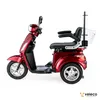 A red three-wheeled electric mobility scooter is shown from the side against a white background. Produktbild-Vorschau