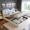 UnboxG Polsterbett 140x200 cm Weiß aus Kunstleder mit Produktbild-Vorschau 2
