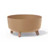 A brown planter with three wooden legs on a white background. Anteprima dell’immagine prodotto