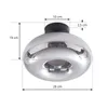 Lindby Deckenleuchte Zehra, Ø 28 cm, rauchgrau, Glas Produktbild-Vorschau 4