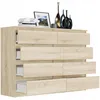 Komoda 140 cm 8 zásuvek skříňka FRAMIRE R-140-S8 sonoma Náhled obrázku produktu 4