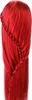 Iza Trainingskopf 80cm rot, Thermohaar + Griff, Friseurkopf Produktbild-Vorschau 3