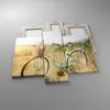 Bild auf Leinwand - Leinwandbild - 3 Teile - Fahrrad Wiese Produktbild-Vorschau 2
