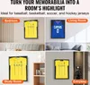 A collage of four images showing sports jerseys displayed in frames in different room settings: bedroom, living room, study room, and entryway. Anteprima dell’immagine prodotto
