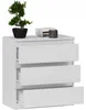 Komoda 70 cm, 3 zásuvky, skriňa FRAMIRE R-3, biela Náhľad obrázku produktu 4