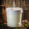 Wiadro fermentacyjne KADAX 33L, biały zestaw z kranem Podgląd zdjęcia produktu 3