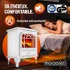 DEUBA® Cheminée électrique effet flamme 2000 W 2 niveaux de Voir les images du produit 3